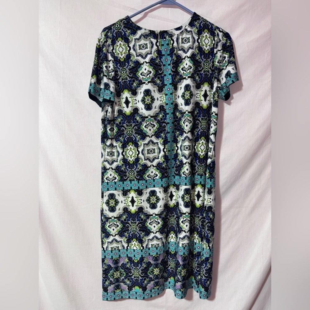 London Times Multicolor Geometric Midi Dress